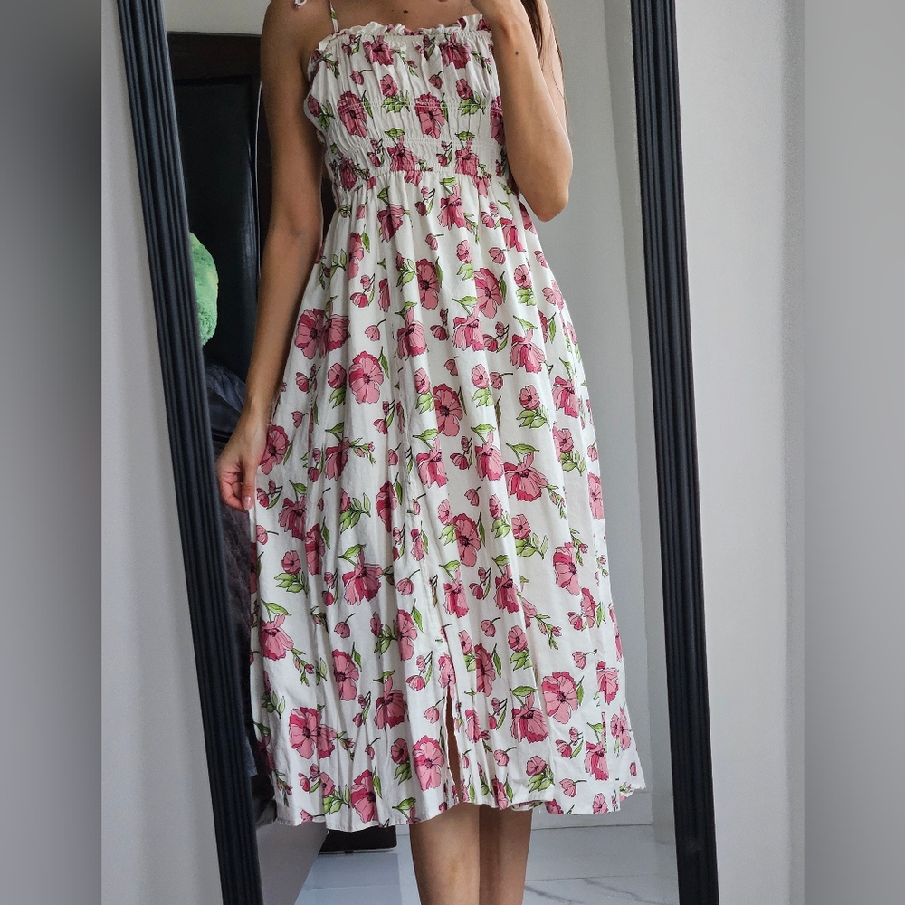 Forever21 linen floral summer dress